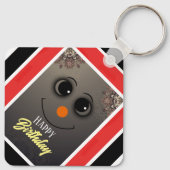 Herzlichen Glückwunsch zum Geburtstag Schlüsselanh Schlüsselanhänger (Rückseite)