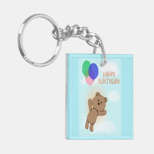 Herzlichen Glückwunsch zum Geburtstag Schlüsselanhänger (Vorderseite links)