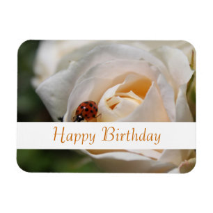Herzlichen Glückwunsch zum Geburtstag. Schöne Blum Magnet