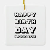 Herzlichen Glückwunsch zum Geburtstag, Schwarz & W Keramikornament (Vorderseite)