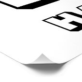 Herzlichen Glückwunsch zum Geburtstag Schwarz-weiß Poster (Ecke)