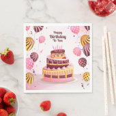 Herzlichen Glückwunsch zum Geburtstag! Serviette (Beispiel)