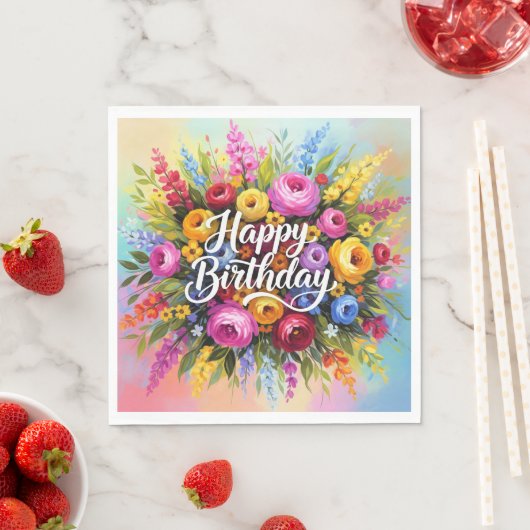 Herzlichen Glückwunsch zum Geburtstag Serviette (Beispiel)