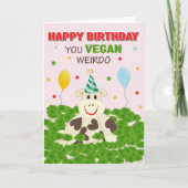 Herzlichen Glückwunsch zum Geburtstag Sie Vegan We Karte (Vorderseite)