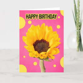Herzlichen Glückwunsch zum Geburtstag Sonnenblume  Feiertagskarte