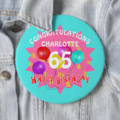 Herzlichen Glückwunsch zum Geburtstag Spaß 65. Mei Button (Beispiel)