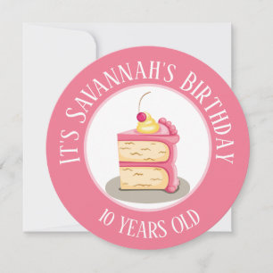 Herzlichen Glückwunsch zum Geburtstag, Stück vom r Einladung