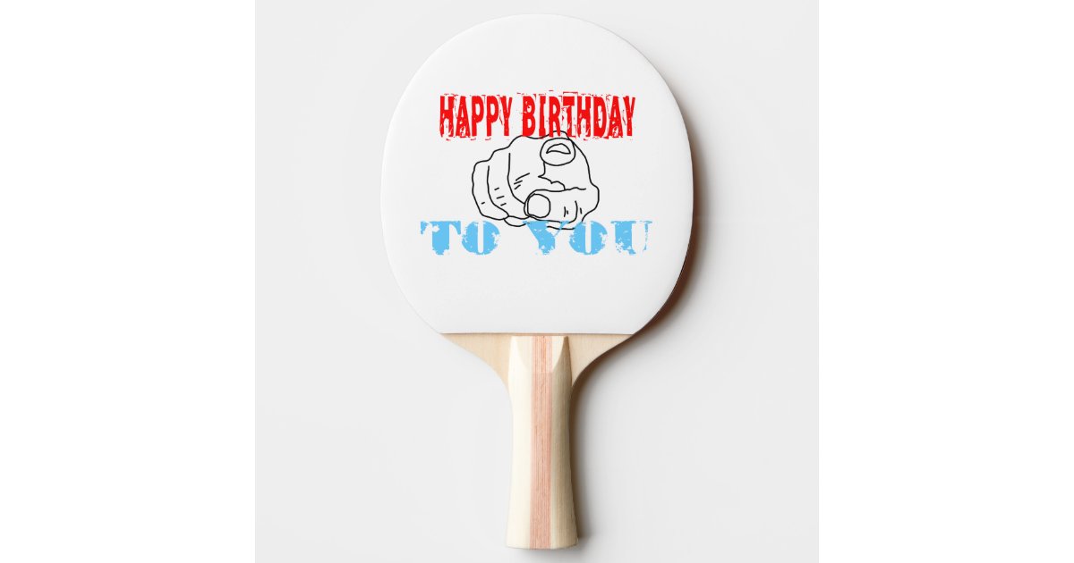 Herzlichen Glückwunsch zum Geburtstag Tischtennis Schläger Zazzle.de