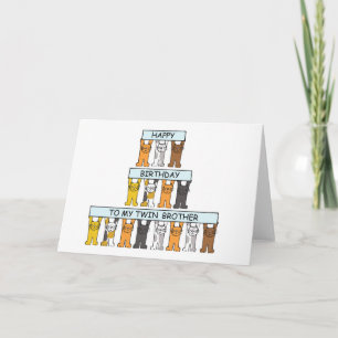 Herzlichen Glückwunsch zum Geburtstag Twin Brother Karte