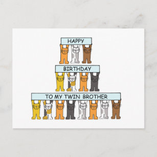 Herzlichen Glückwunsch zum Geburtstag Twin Brother Postkarte