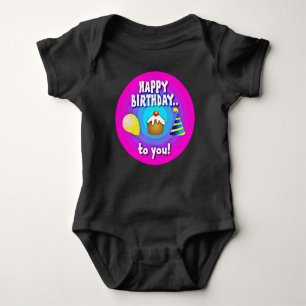 Herzlichen Glückwunsch zum Geburtstag - Typografie Baby Strampler