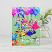 Herzlichen Glückwunsch zum Geburtstag über den Hüg Einladung (Stehend Vorderseite)