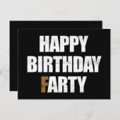 Herzlichen Glückwunsch zum Geburtstag, unangemesse Postkarte (Vorne/Hinten)