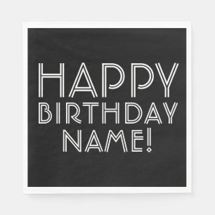 Herzlichen Glückwunsch zum Geburtstag und individu Serviette
