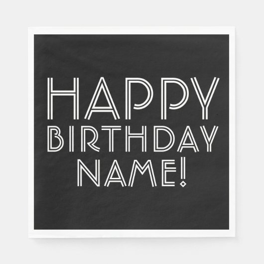 Herzlichen Glückwunsch zum Geburtstag und individu Serviette (Vorderseite)