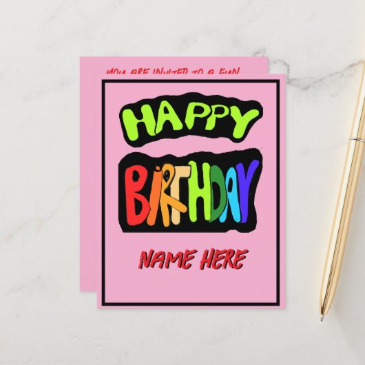 Herzlichen Glückwunsch zum Geburtstag und persönli (Vorderseite/Rückseite Beispiel)