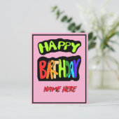 Herzlichen Glückwunsch zum Geburtstag und persönli (Stehend Vorderseite)