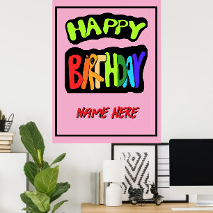 Herzlichen Glückwunsch zum Geburtstag und persönli Poster