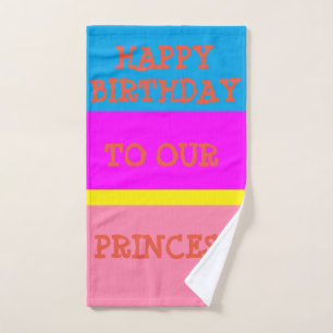 Herzlichen Glückwunsch zum Geburtstag unserer Prin Handtuch