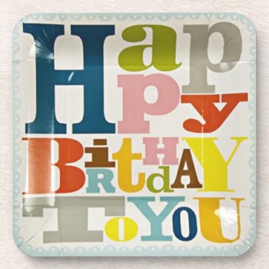 Herzlichen Glückwunsch zum Geburtstag - Untersetze Untersetzer (Vorderseite)