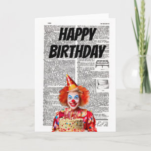 HERZLICHEN GLÜCKWUNSCH ZUM GEBURTSTAG vom Clown Karte
