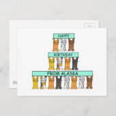 Herzlichen Glückwunsch zum Geburtstag von Alaska C Postkarte (Vorne/Hinten)
