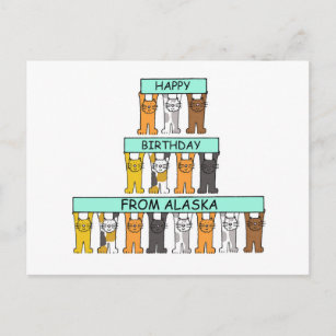Herzlichen Glückwunsch zum Geburtstag von Alaska C Postkarte