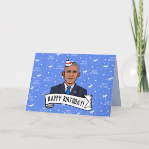 Herzlichen Glückwunsch zum Geburtstag von Barack O Dankeskarte