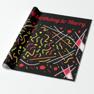 Herzlichen Glückwunsch zum Geburtstag von Harry Re Geschenkpapier
