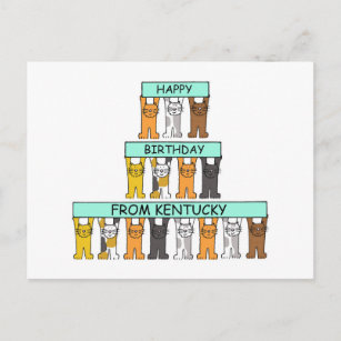 Herzlichen Glückwunsch zum Geburtstag von Kentucky Postkarte