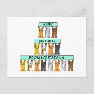 Herzlichen Glückwunsch zum Geburtstag von Louisian Postkarte