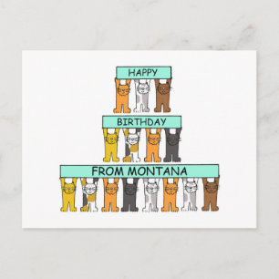 Herzlichen Glückwunsch zum Geburtstag von Montana Postkarte