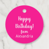 Herzlichen Glückwunsch zum Geburtstag von Name Hot Geschenkanhänger (Rückseite)