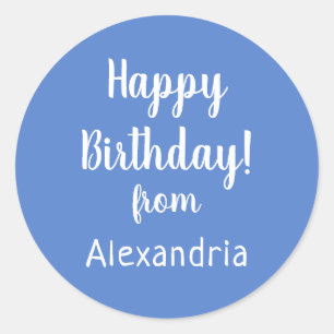 Herzlichen Glückwunsch zum Geburtstag von Name Pas Runder Aufkleber