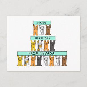Herzlichen Glückwunsch zum Geburtstag von Nevada C Postkarte