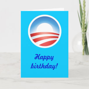 Herzlichen Glückwunsch zum Geburtstag von Obama! Karte
