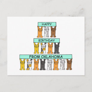 Herzlichen Glückwunsch zum Geburtstag von Oklahoma Postkarte