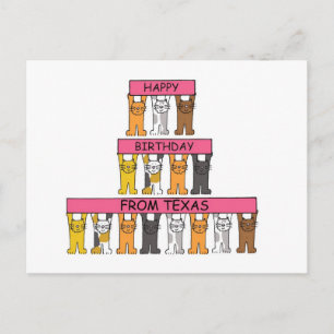 Herzlichen Glückwunsch zum Geburtstag von Texas Ca Postkarte
