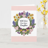 Herzlichen Glückwunsch zum Geburtstag von Tochter Karte (Gelbe Blume)