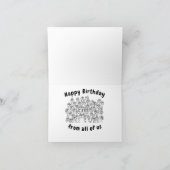 Herzlichen Glückwunsch zum Geburtstag von uns alle Dankeskarte (Innenseite)