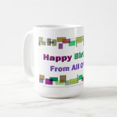 Herzlichen Glückwunsch zum Geburtstag von uns alle Kaffeetasse (Vorderseite Links)