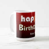 Herzlichen Glückwunsch zum Geburtstag von uns alle Kaffeetasse (Vorderseite Links)
