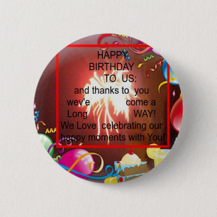 Herzlichen Glückwunsch zum Geburtstag von uns Art  Button