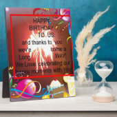 Herzlichen Glückwunsch zum Geburtstag von uns Art Fotoplatte (Seite)