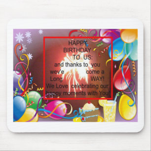 Herzlichen Glückwunsch zum Geburtstag von uns Art  Mousepad