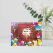 Herzlichen Glückwunsch zum Geburtstag von uns Art Postkarte (Stehend Vorderseite)