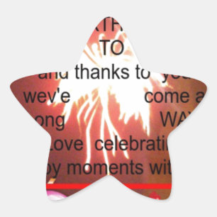 Herzlichen Glückwunsch zum Geburtstag von uns Art  Stern-Aufkleber