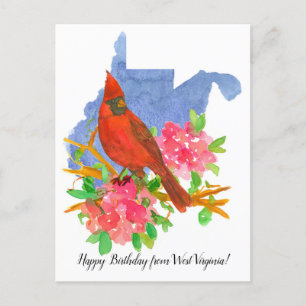 Herzlichen Glückwunsch zum Geburtstag von West Vir Postkarte