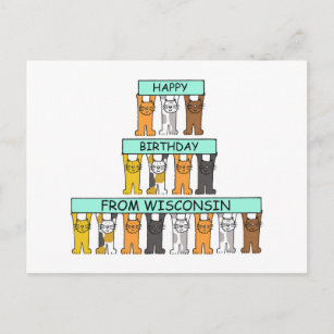 Herzlichen Glückwunsch zum Geburtstag von Wisconsi Postkarte
