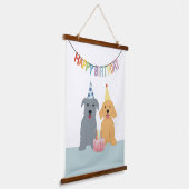 Herzlichen Glückwunsch zum Geburtstag Wandteppich Mit Holzrahmen (Gewinkelt)